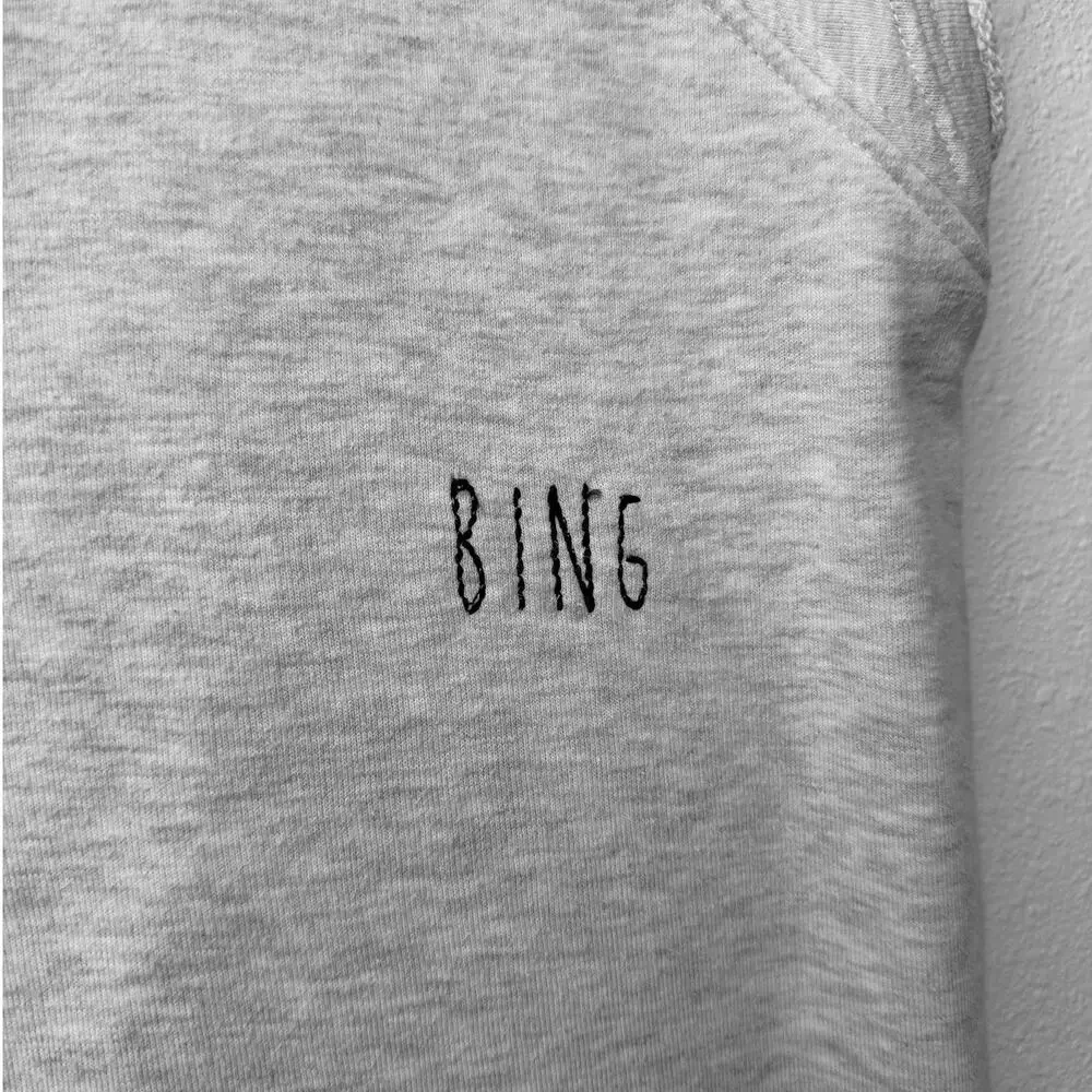 Anine Bing Gray Sleeveless Sweater Minimalist Logo Top SM